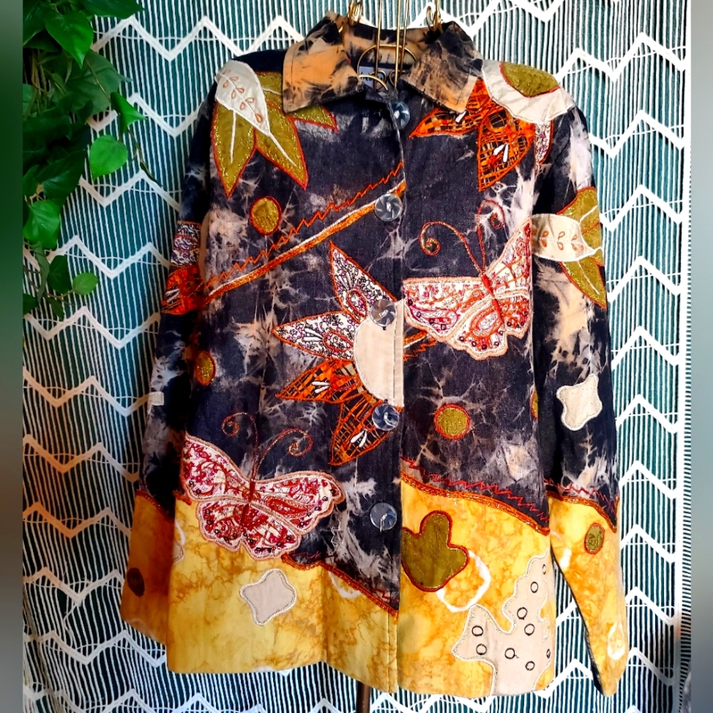 🔥Vintage Indigo Moon Jacket🔥